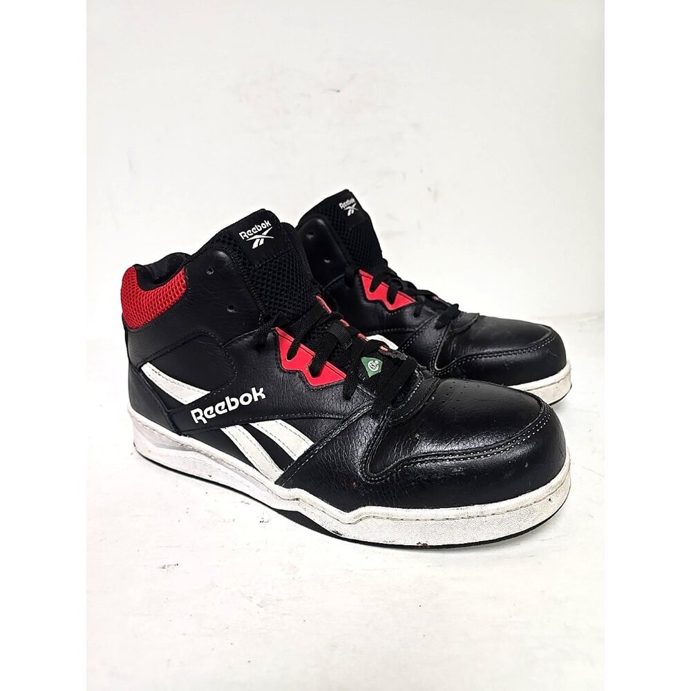 Reebok Men's IB4132 High Top Composite Toe Work Sneaker Boot Black Red Size 10W